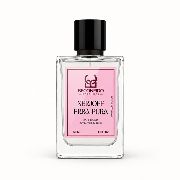 BECONFIDO — Erba Pura — visuel retouché à partir du flacon fourni